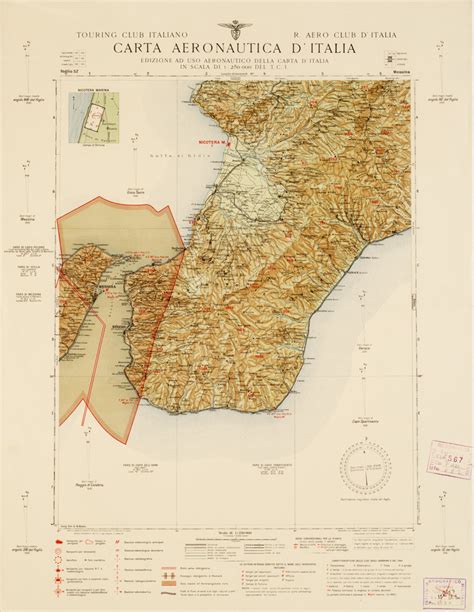 Carta Aeronautica D Italia Foglio Messina