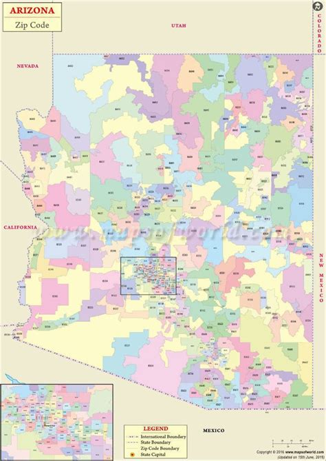 Yuma Az Zip Code Map | US States Map