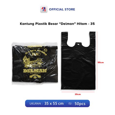 Kantong Plastik Kresek Hitam Ukuran 28 35 40 Merk Delman Isi 50 Lembar Lazada Indonesia