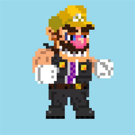 Pixilart Super Smash Bros Wario Idle By Le Hackmaster