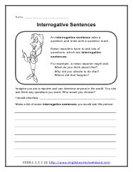interrogative  declarative sentence worksheets