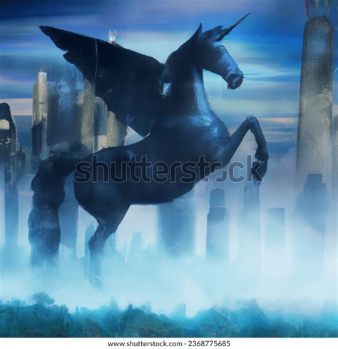 Pegasus Horse Wings Swan Inside Mist Covered Ai Generated Image