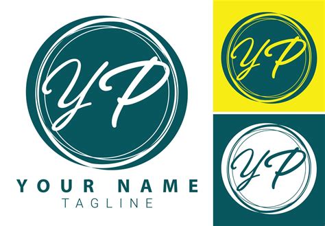 Yp Initial Letter Handwriting And Signature Logo Design Template