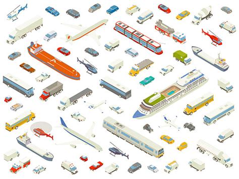 Isometric Vehicle Illustrations