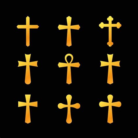 christian crosses collection stock vector  vule
