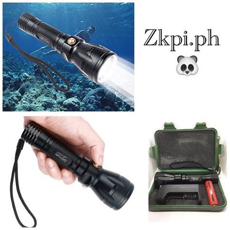 Scuba Diving LED Waterproof Rechargeable Flashlight(BL-8796) | Shopee ...