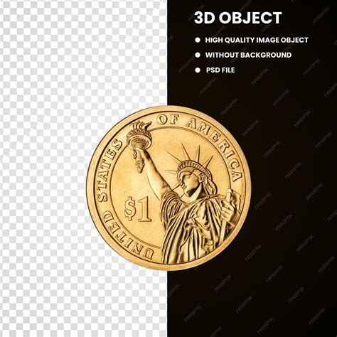 Premium PSD | 1 US dollar coin