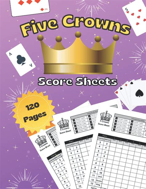 Five Crowns Score Sheets Crowns Card Game Score Sheets Large