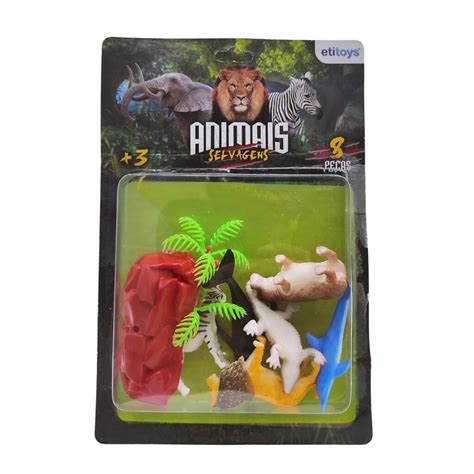 Kit Animais Selvagens Floresta De Brinquedo Pe As Etitoys No Shoptime