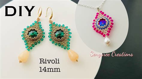 Rivoli Earrings How To Bezel Mm Rivoli Diy Beaded Earrings