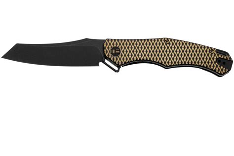 WE Knife RekkeR WE22010G-3 Blackwashed CPM 20CV, Black Titanium Golden