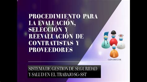 PROCEDIMIENTO PARA SELECCION DE CONTRATISTAS Y PROVEEDORES SG SST YouTube