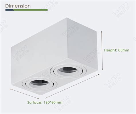 Double Square MR16 Surface Mounted Downlights Sampo Lighting