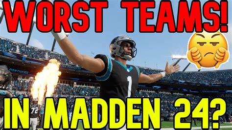 Worst Teams To Use In Madden Nfl Gameplay Franchise Mode Youtube