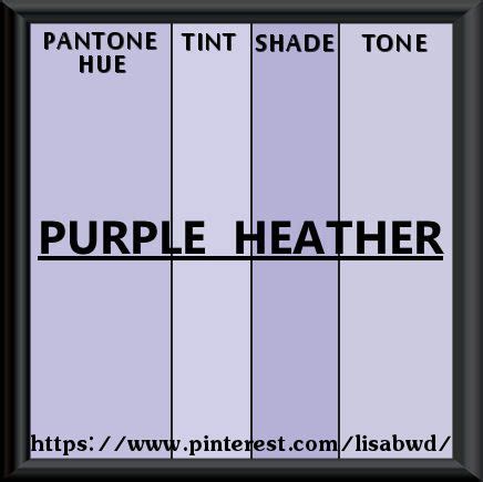 PANTONE SEASONAL COLOR SWATCH PURPLE HEATHER