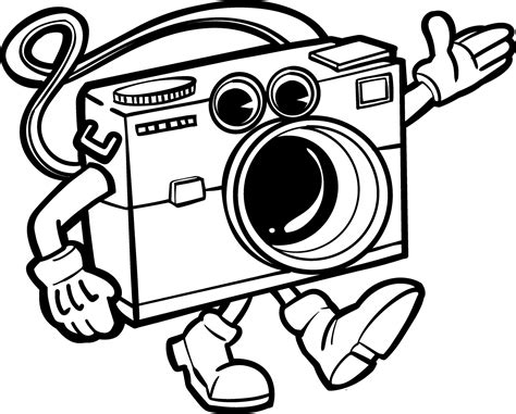 Retro Cartoon Camera Character Walking 33234013 Vector Art At Vecteezy