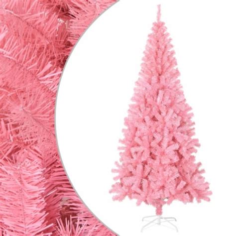 Vidaxl Artificial Christmas Tree With Stand Pink Ft Pvc X