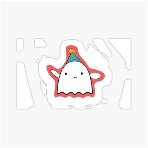 Birthday Boi Ghostie Sticker For Sale By Jpmitchell2 Redbubble