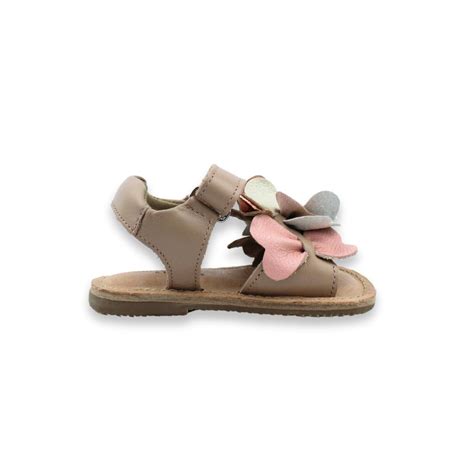 Sandália Infantil Feminina Carroussel Flor Toddler Nude Blue na Carroussel Kids