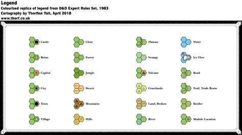 Colourised Replica Of The Expert Rules Set 1983s Legend Atlas Of Mystara