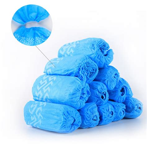 Blue Biodegradable Plastic Waterproof Disposable Pe Cpe Safety Shoe