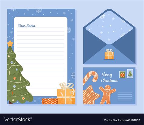 Letter to santa template Royalty Free Vector Image