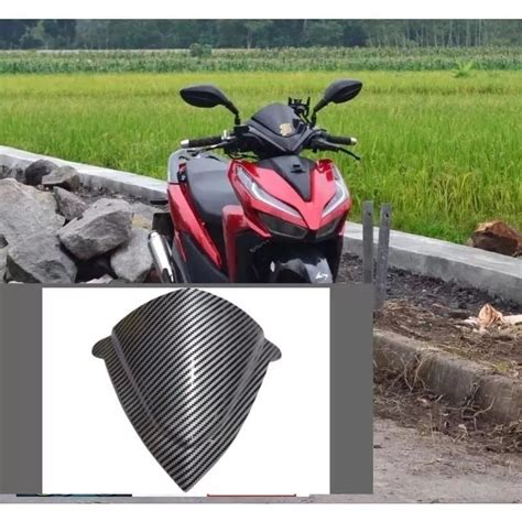 Jual Visor Winshield Variasi Akrilik Vario 150 Led Karbon Plus Lem 3m