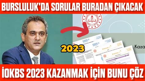 2023 Bursluluk Sınavında SORULAR Buradan ÇIKACAK MEB Paylaştı İOKBS