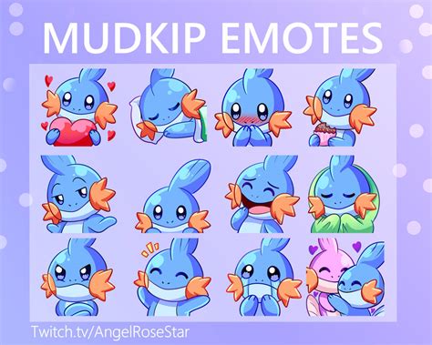 Mudkip Emotes Are On Sale By Angelrosestar On Deviantart