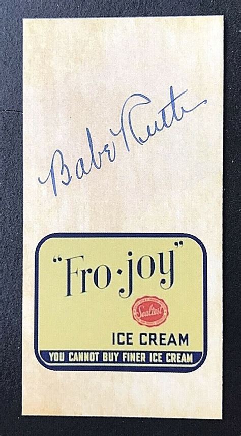 Babe Ruth Fro Joy Ice Cream 3 5 X 1 5 Baseball Card New York Yankees EBay