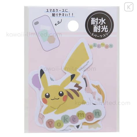 Japan Pokemon Vinyl Deco Sticker Set Pikachu Psyduck Jigglypuff