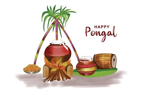 Happy pongal festival of tamil nadu india celebration background ...