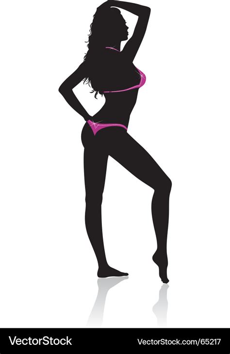 Sexy Woman In Purple Bikini Royalty Free Vector Image