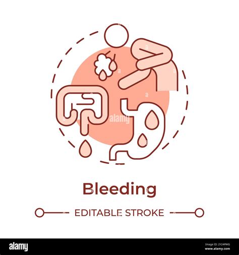 bleeding soft red concept icon stock vector image art alamy