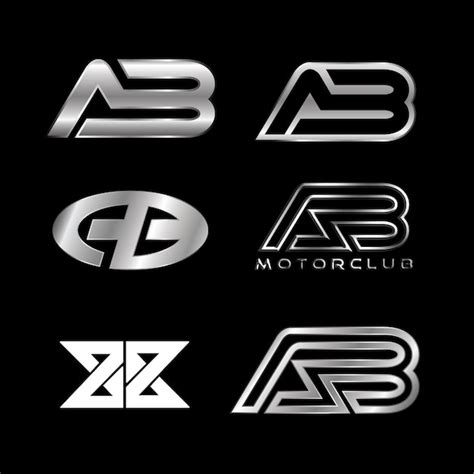 Ab Letra Tipo Logotipo Design Ab Logotipo Vetor Modelo Criativo Ab