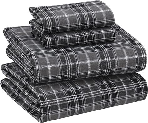 Ruvanti Flannel Sheets Full Size 100 Cotton Brushed Flannel Bed