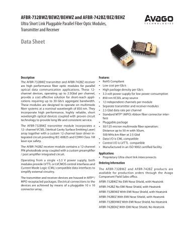 AEAT 6010 6012 Magnetic Encoder Avago Technologies PDF Catalogs