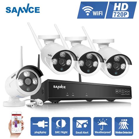 Sannce Nvr Kits Ch Ir Hd Home Security Wireless Nvr Kits Ip Camera