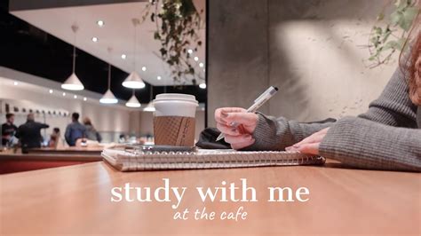 Cafe Study With Me 1 Hour Real Time Coffee Shop Ambiance Asmr No