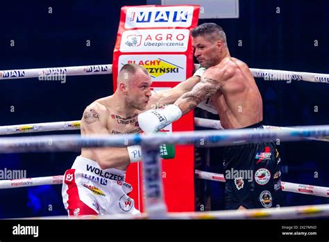 Wroclaw Boks Walka Bokserska Podczas Gali Knockout Boxing