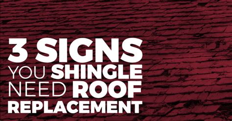 3 Signs You Need Shingle Roof Replacement