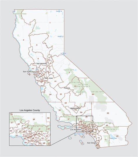 California State Assembly District Map Printable Map