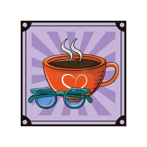 Coffee Cup And Sunglasses Stock Vector Illustration Of Container 133729534