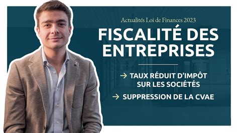 Fiscalité des entreprises Loi de Finances 2023 YouTube