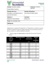 EVIDENCIA 3 ESTADISTICA Y PRONOSTICOS Docx Profesional Reporte Nombre