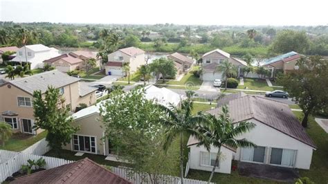 South Florida Residential Neighborhood Broward County Miramar Stock