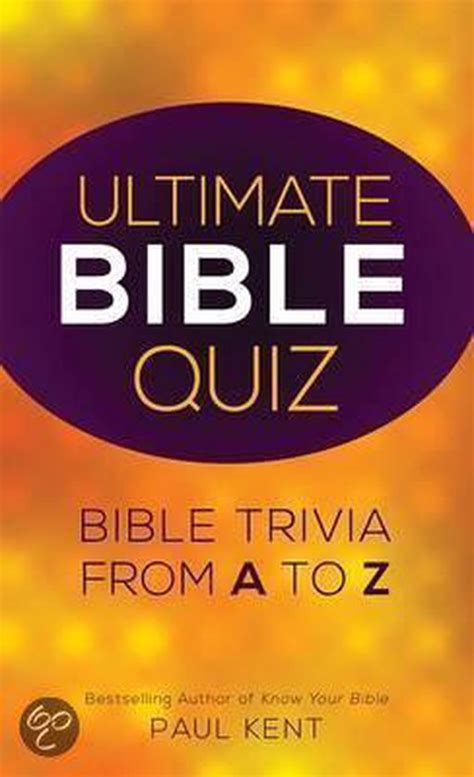 Ultimate Bible Quiz Paul Kent Boeken Bol