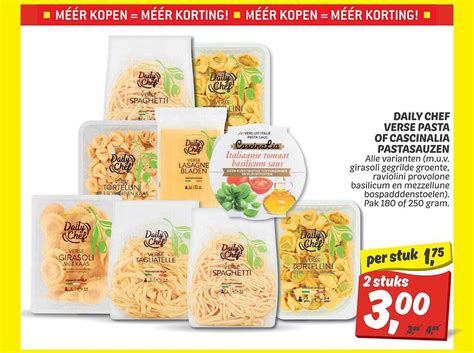 Daily Chef Verse Pasta Of Cascinalia Pastasauzen Aanbieding Bij Dekamarkt