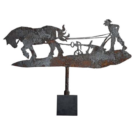 Folk Art Painted Tin Muskie Weathervane For Sale At 1stdibs