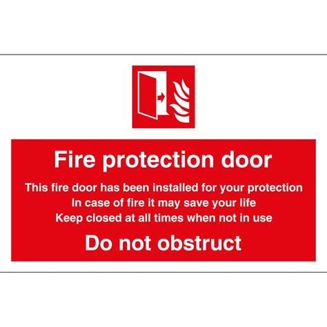 Fire Protection Door Sign - from Key Signs UK